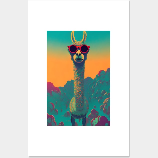 No Drama For This Llama Funny Retro Wall Art by ShopSunday